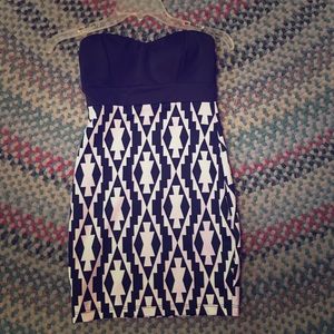 Aztec style fitted dress