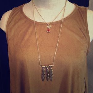 ⭐️sold⭐️Leaf Necklace with earrings