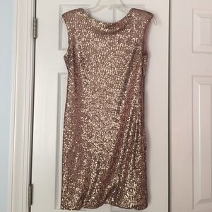Gold sequin dress