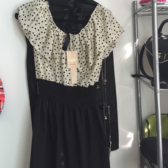 NWT Bow Back Polka Dot Dress