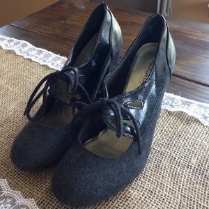 Black/ Dark Grey Heels