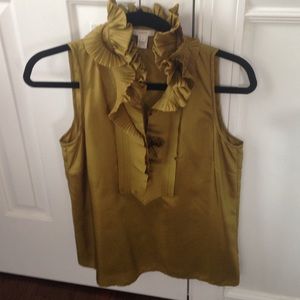 J. Crew silk ruffle blouse sz 2