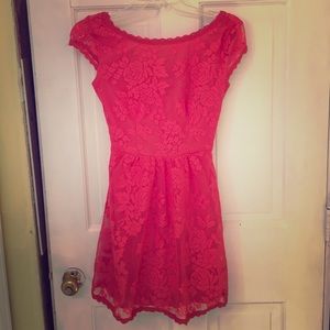 Short sleeve, lace dress