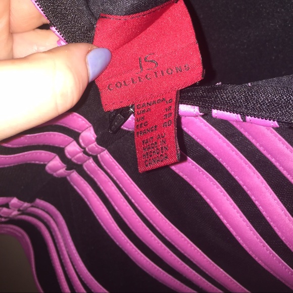 Mesh Crop w. Pink Stripes - Picture 3 of 4