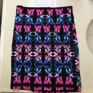 Cotton fitted mini skirt