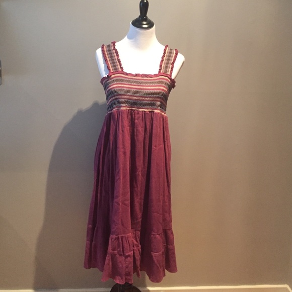 Purple Peasant Dress