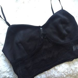 Black lace bralette/croptop