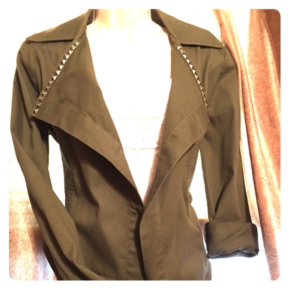 Embellished Olive Drab Jacket - Picture 1 of 3
