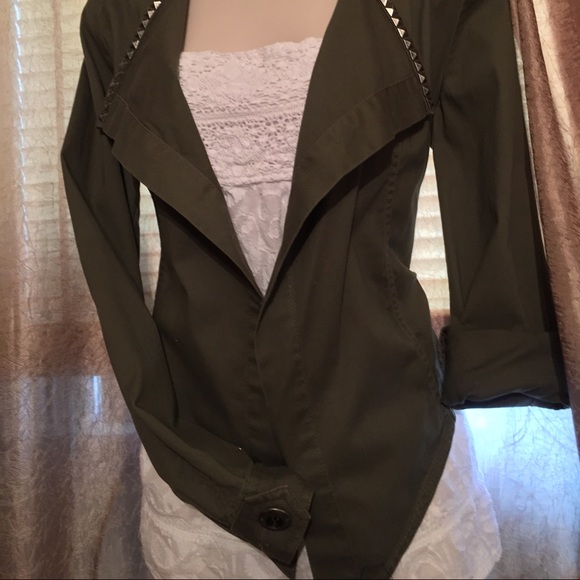 Embellished Olive Drab Jacket - Picture 2 of 3