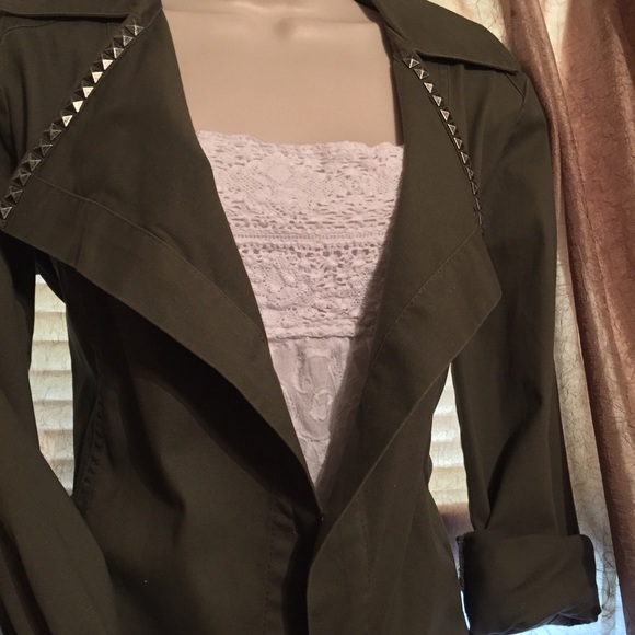 Embellished Olive Drab Jacket - Picture 3 of 3