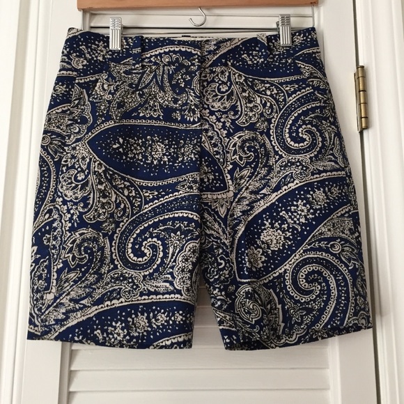 JCrew paisley Bermuda short, size 00