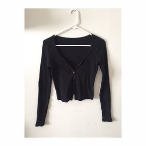 American Apparel Button up crop top