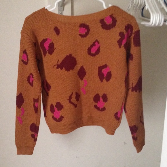 Lucca Couture Gold & Pink Leopard Sweater - Picture 3 of 3