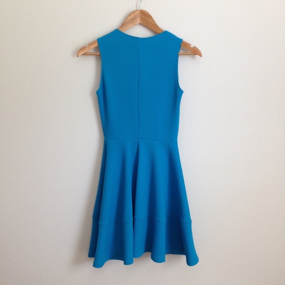 Teal Fit & Flare Party Dress - Picture 3 of 4