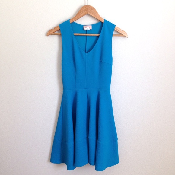 Teal Fit & Flare Party Dress - Picture 1 of 4