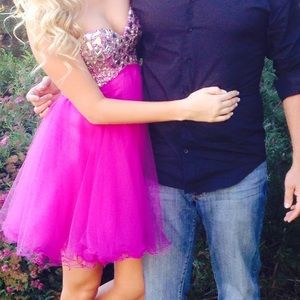 Purple corset homecoming dress