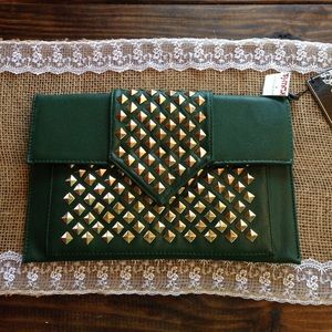 Teal Studded Clutch
