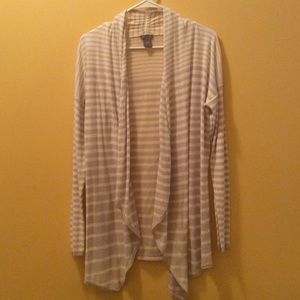 Beautiful gray and white striped sweater