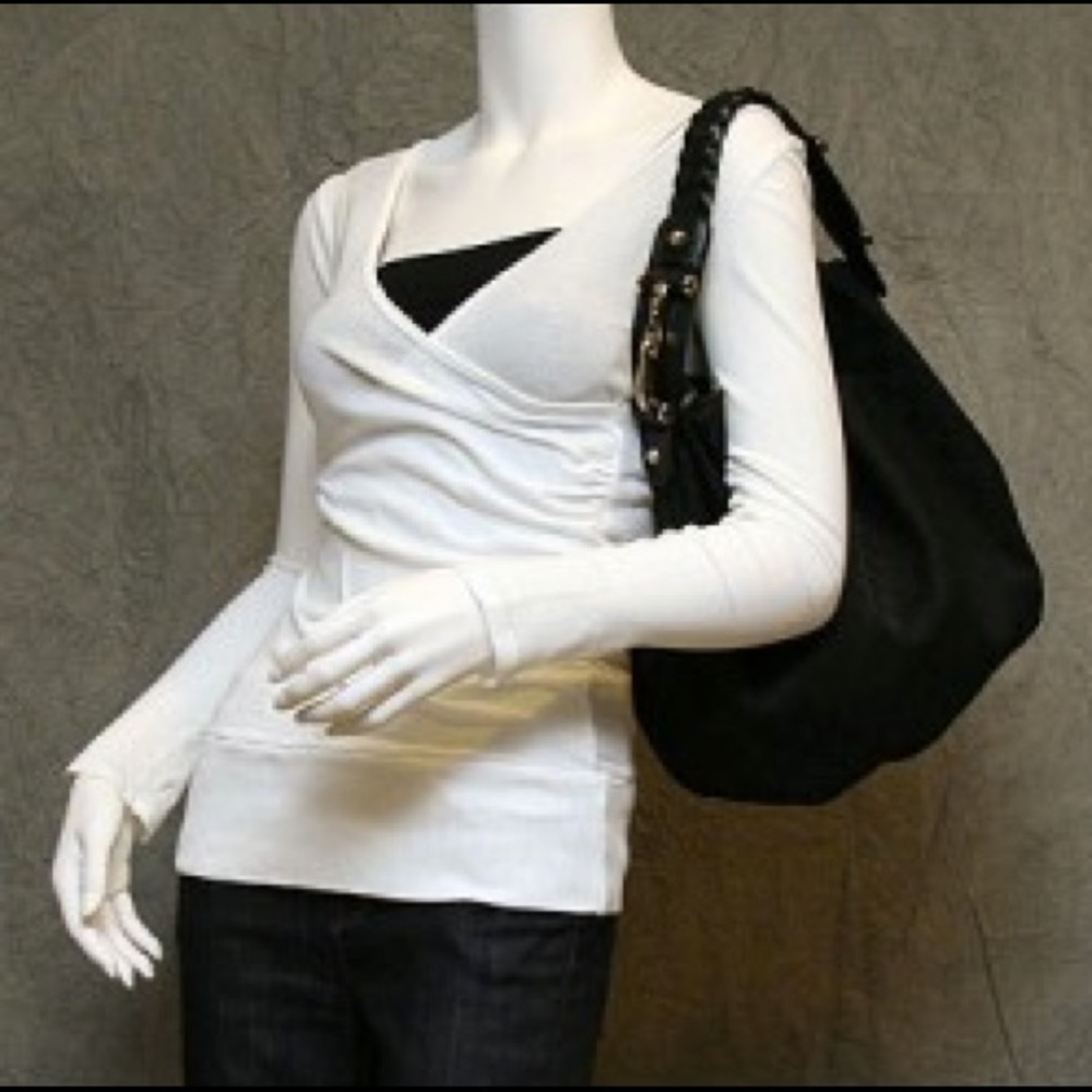 Authentic Gucci Fabric Braided Horsebit Hobo Bag