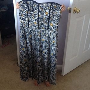 Strapless ankle length jump suit
