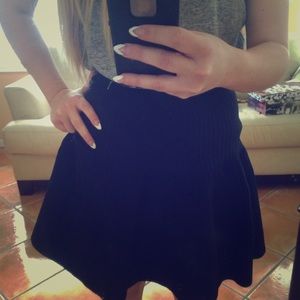 Black Ribbed Skirt