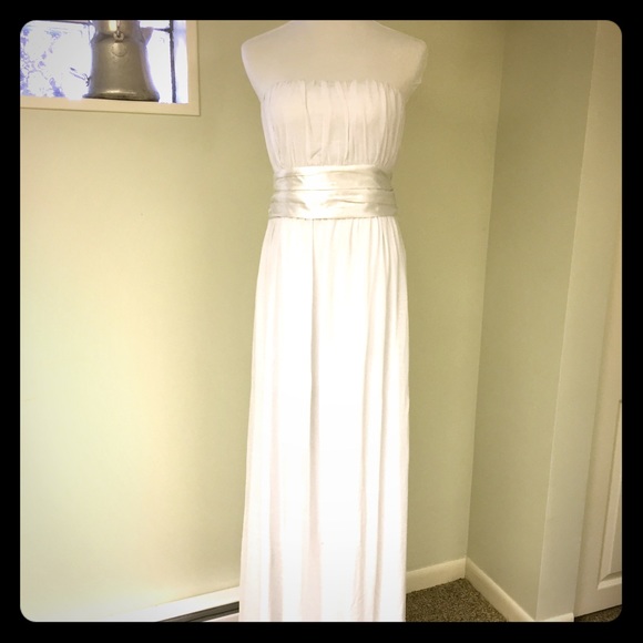 White long dress with sash
