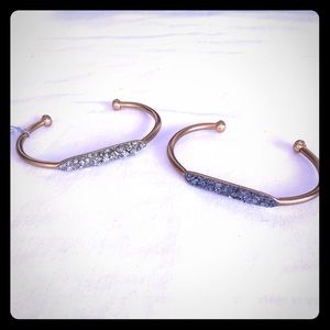 2 Dea Dia bracelets with crystal pyrite accents.