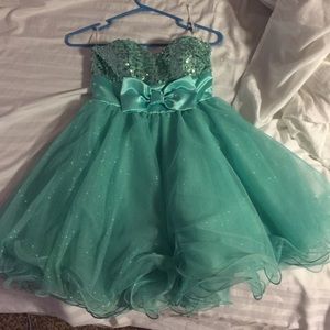 Sparkly blue homecoming dress