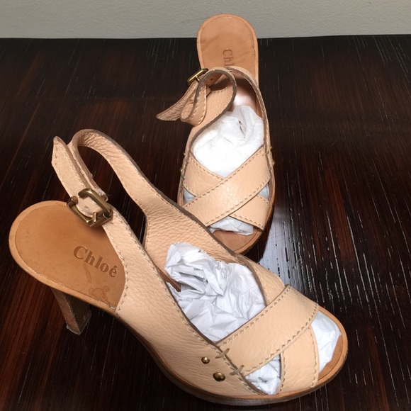 Chloe sling back nude shoes with box and dust bag - Picture 2 of 4