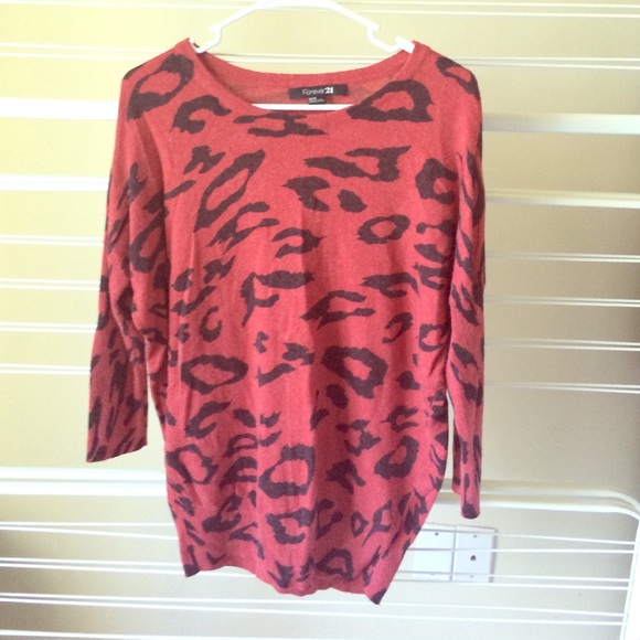 Red Leopard Sweater