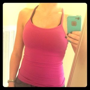 Pink lulu lemon power Y tank!