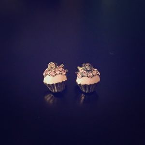 Pink Juicy Couture Cupcake Earring Studs