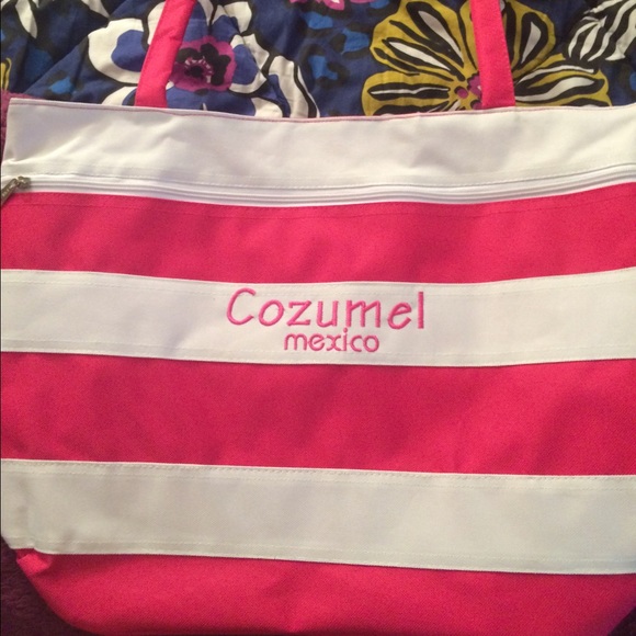 Cozumel beach bag with zipper