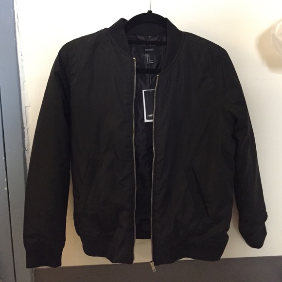 Zippered Bomber Jacket