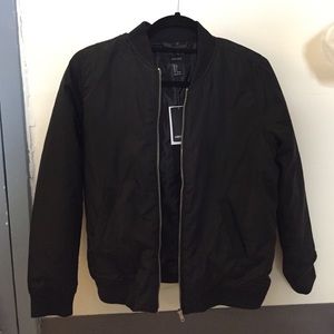 Zippered Bomber Jacket