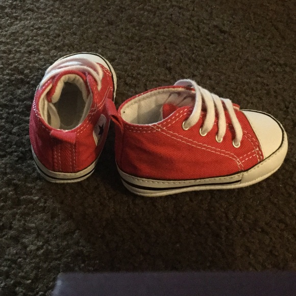 Red Infant Converses - Picture 2 of 3