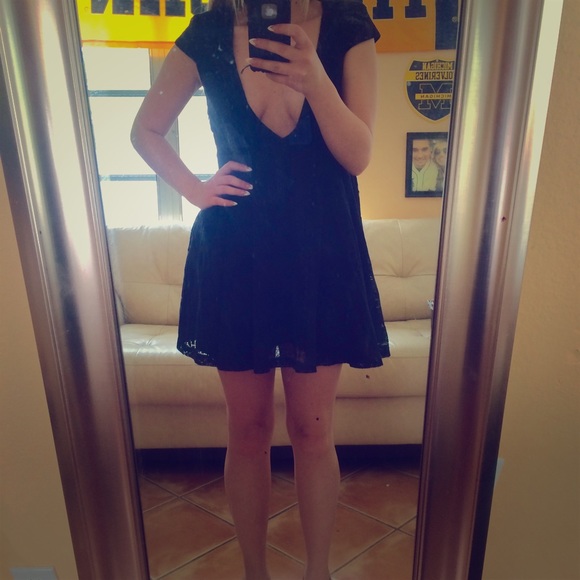 Plunging Neck Dress
