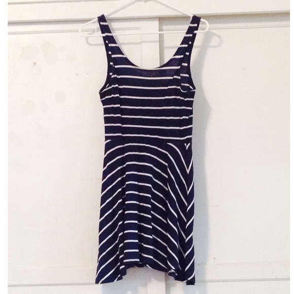 Navy and white dress