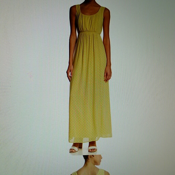 Yellow Maxi Dress w Tie Belt