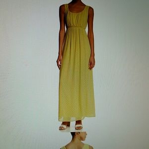 Yellow Maxi Dress w Tie Belt