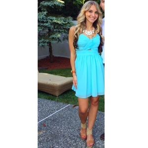 Aqua blue party dress