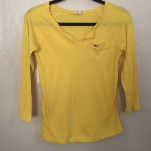 Bright Yellow Hollister Shirt