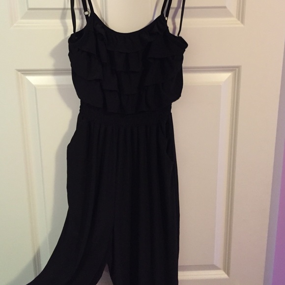 Black pant romper