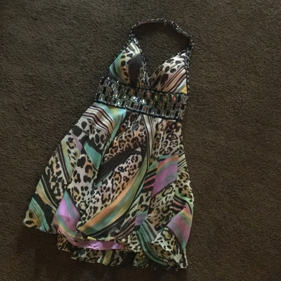 Leopard Printed Party Dress