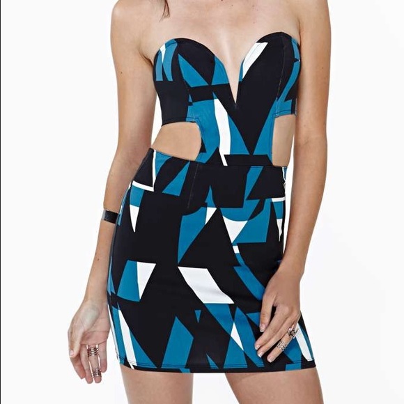 Nasty Gal Shadow Of A Doubt Strapless Dress
