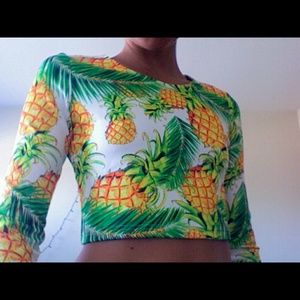 Tropical Pineapple Crop Top from Australia