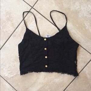Cute crop top spaghetti strap lace. NWT!