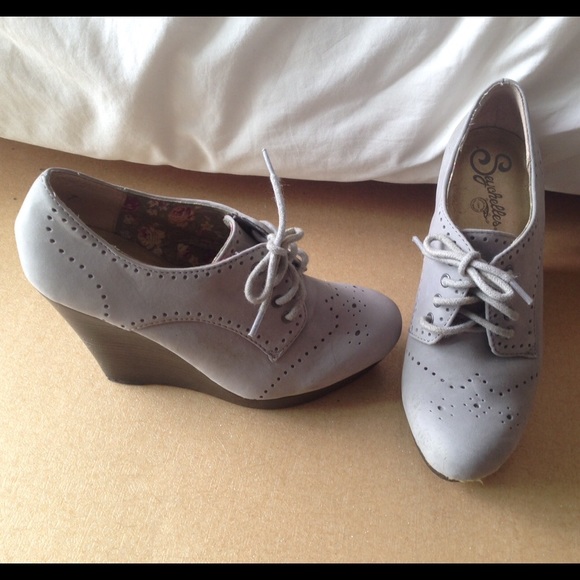 Seychelles Shoes - Oxford ankle booties wedges
