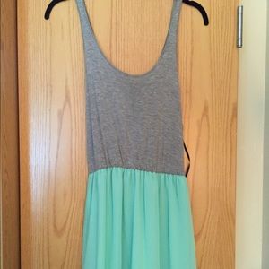 Teal and Grey Maxi Dress