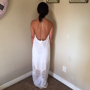White maxi dress